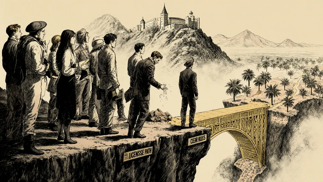 Crypto entrepreneurs face a collapsed bridge to Singapore, with three new paths leading to Switzerland, Dubai, or shutdown.