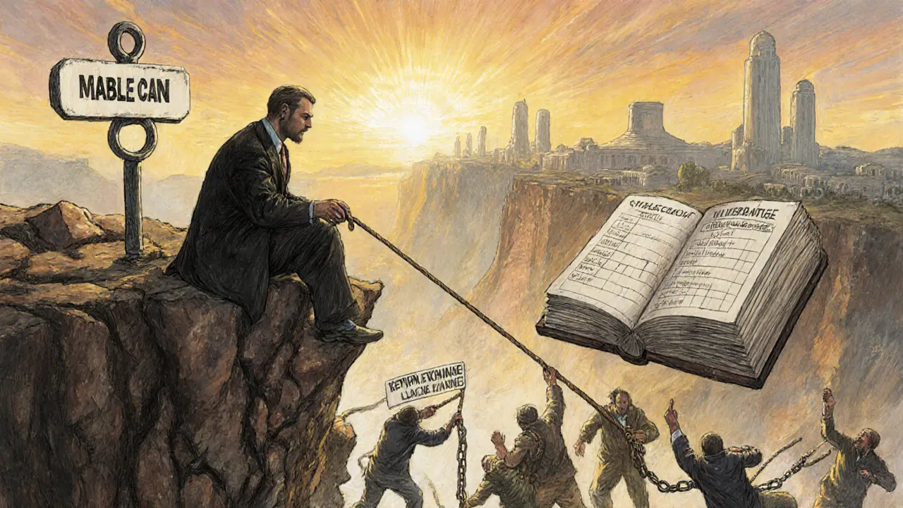 Trader anchored by stablecoins as others fall from leveraged positions during a market crash.