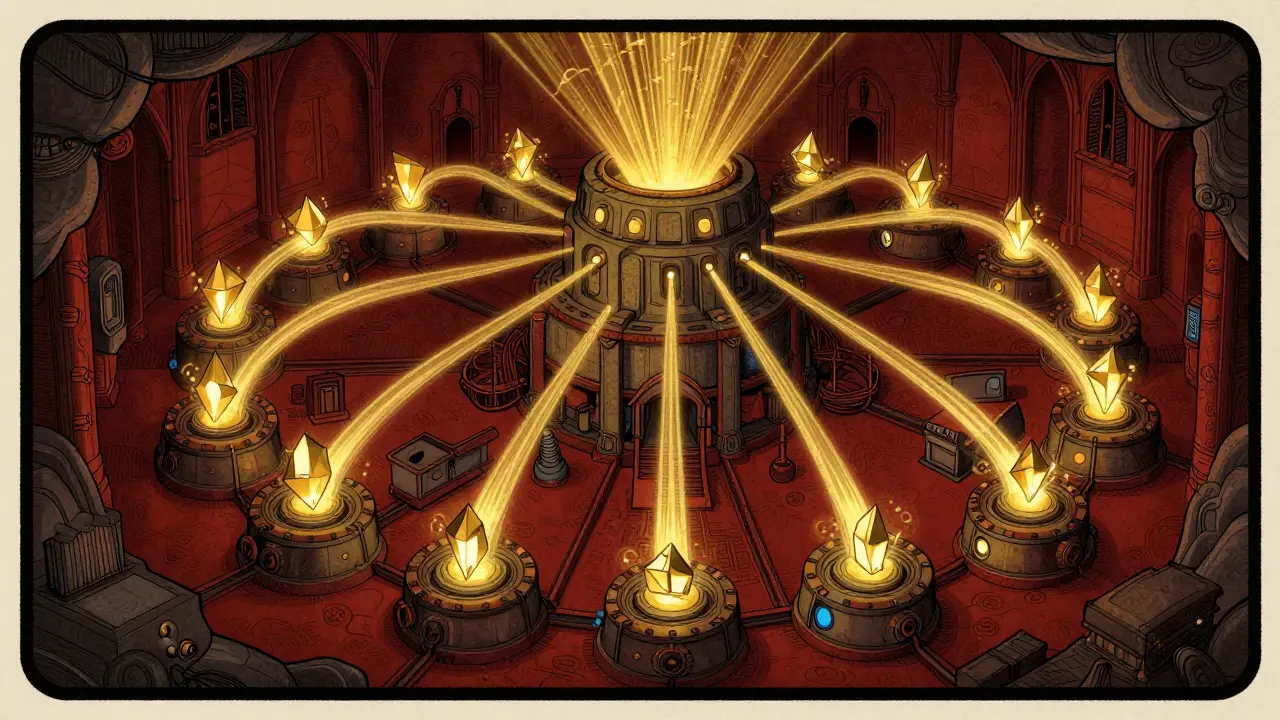 Vault system with multiple chambers representing sharding