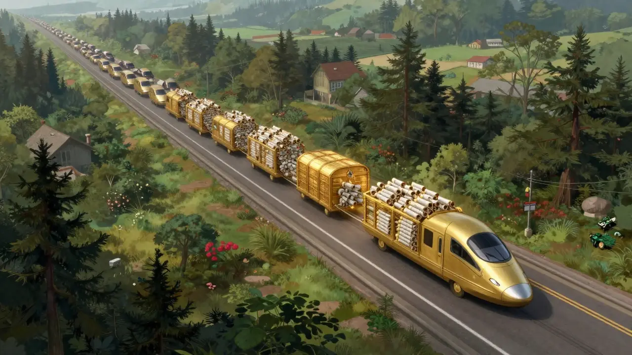 Golden couriers bundling transaction scrolls in a high-speed lane, illustrating how ZK-Rollups work.