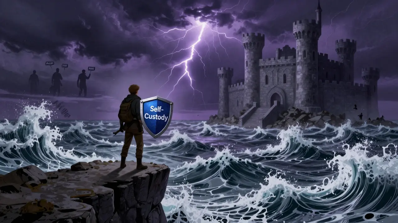 Adventurer guarding against market volatility and security risks
