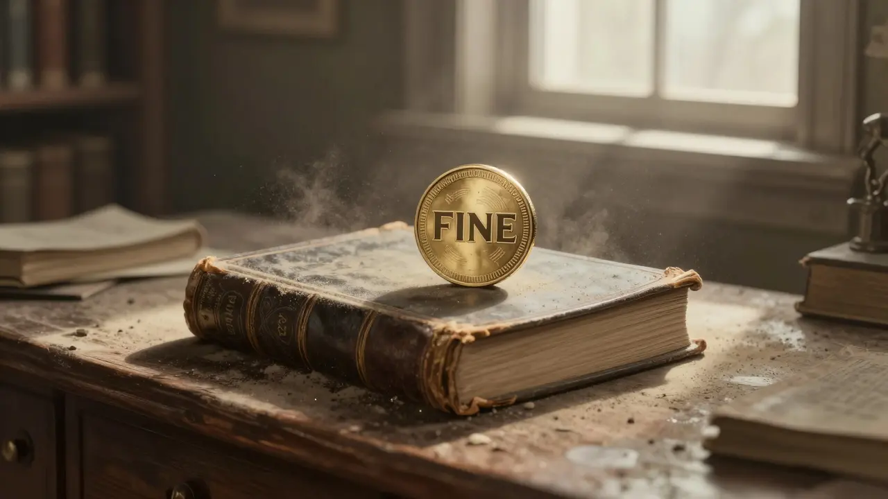 Melancholic illustration of a dusty, abandoned book representing a dead crypto token