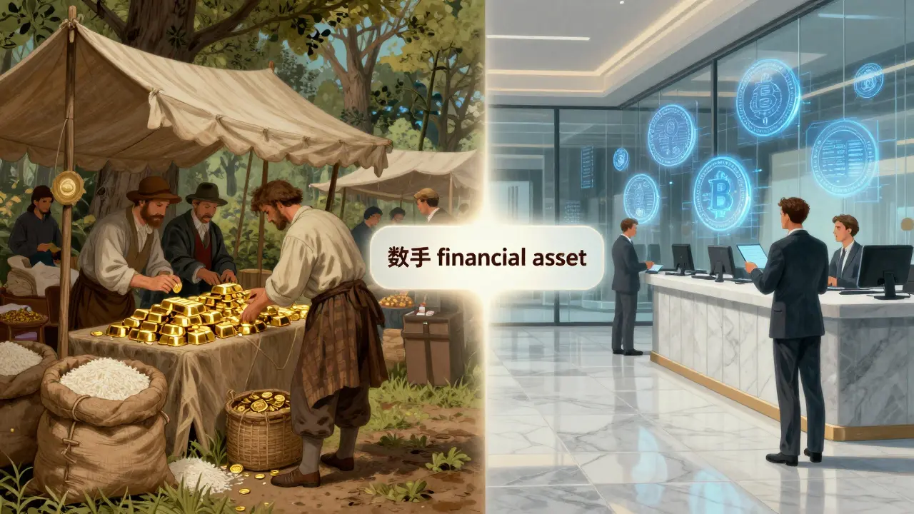 Contrast between physical commodity trading and digital assets