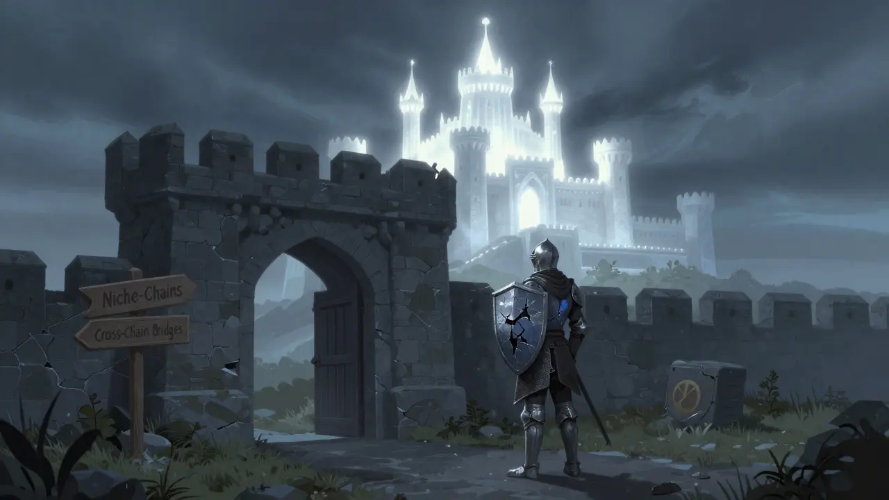 Knight assessing niche cross-chain exchange against a giant competitor fortress