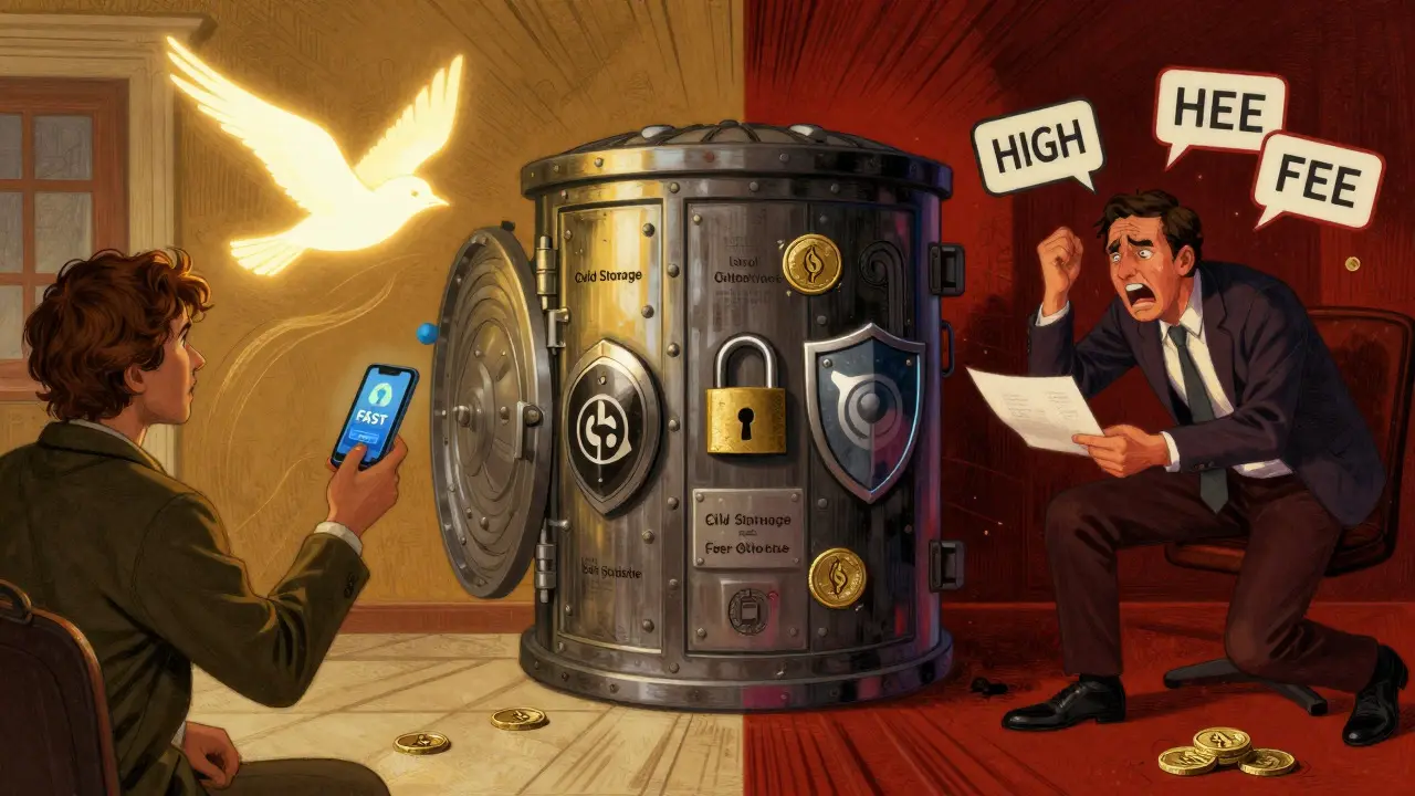 Secure vault receiving instant bank transfers for crypto