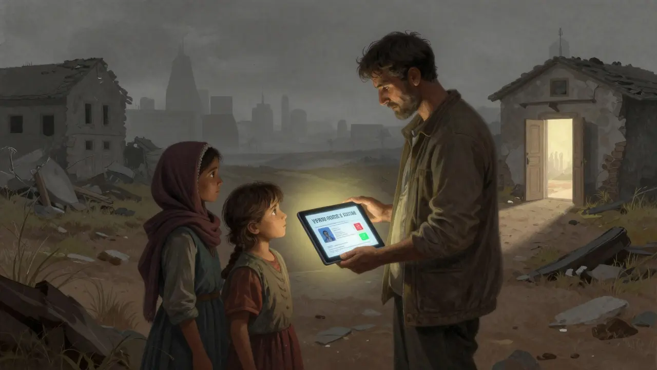Refugee family using digital credentials to find new opportunities