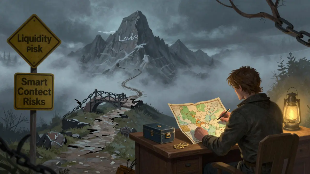 Traveler checks risky map to Lambo peak with safety lockbox